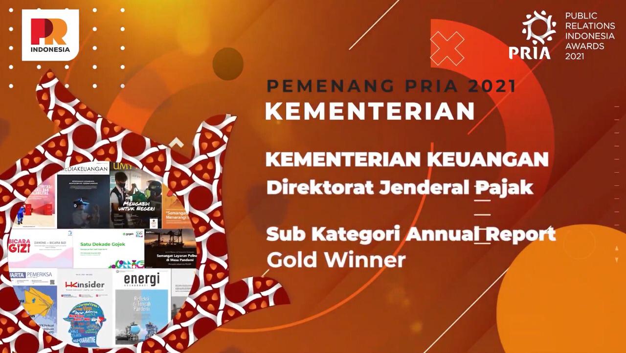 Ditjen Pajak Raih Tiga Penghargaan Gold Winner