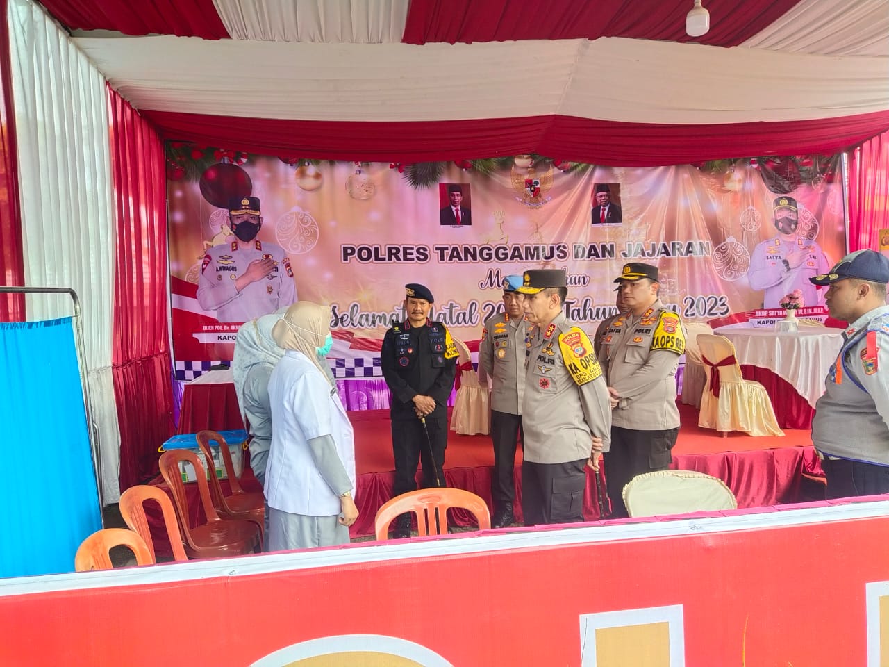 Kapolda Lampung  cek Pos pam dan Pos Yan  Polres Tanggamus