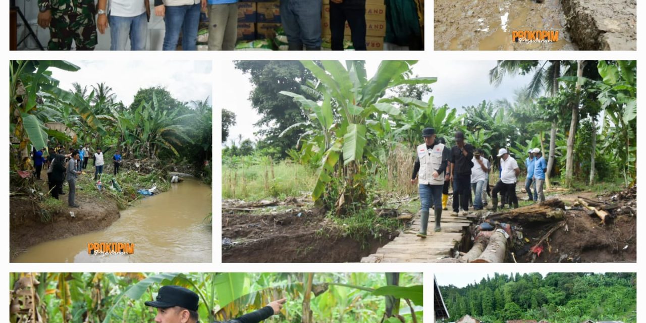 Bupati Dendi Ramadhona Tinjau Warga Terdampak Banjir di Desa Sukajaya Lempasing Teluk Pandan