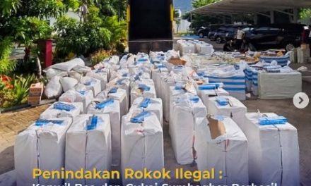 Kanwil Bea dan Cukai Sumbagbar Berhasil Melakukan Penindakan 2 Juta Batang Rokok Ilegal