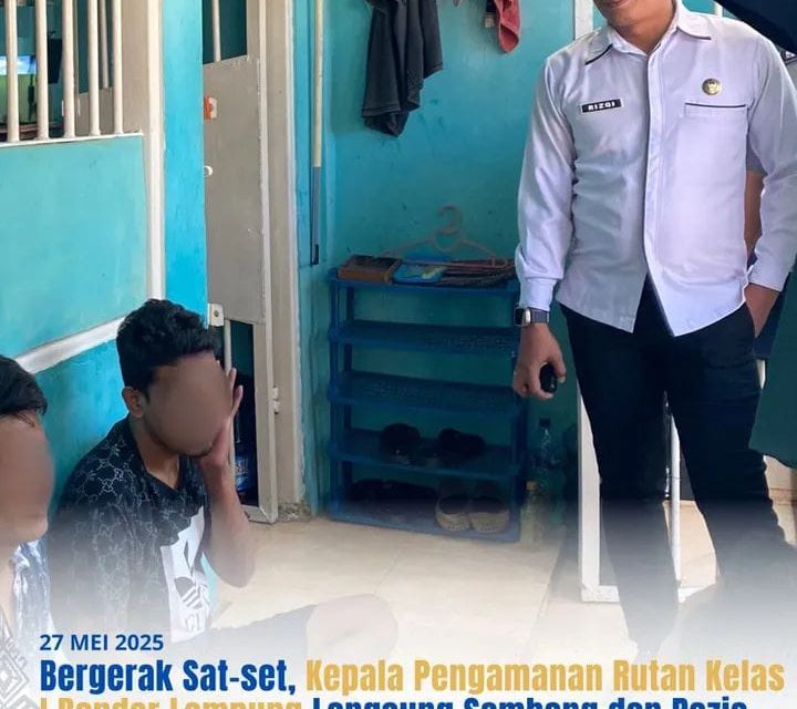 Bergerak Sat-set, Kepala Pengamanan Rutan Kelas I Bandar Lampung Langsung Sambang dan Razia Kamar Hunian Pada Minggu Pertama Berdinas