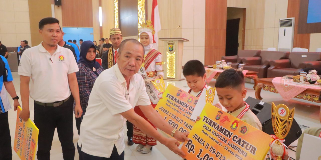 HUT Bhayangkara Polda Lampung Ke-79 : Turnamen Catur Piala Kapolda Cup Berakhir