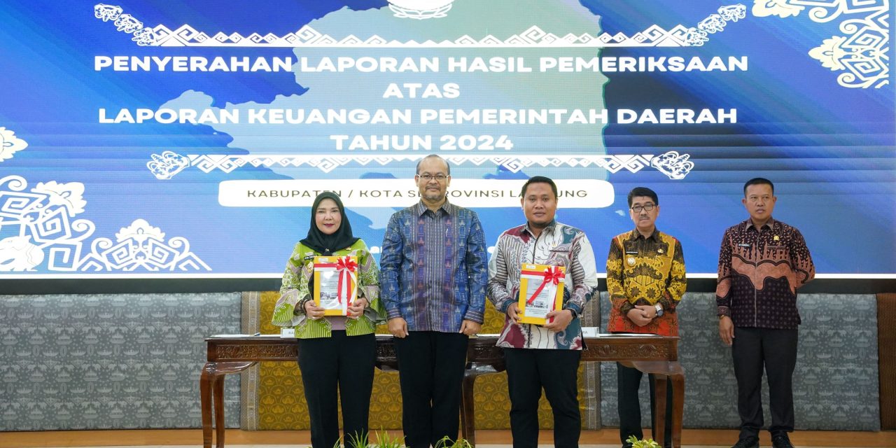 Bandar Lampung- Pemerintah Kota Bandar Lampung kembali meraih opini Wajar Tanpa Pengecualian (WTP) dari Badan Pemeriksa Keuangan (BPK) RI Perwakilan Lampung atas Laporan Keuangan Pemerintah Daerah (LKPD) Tahun Anggaran 2024.