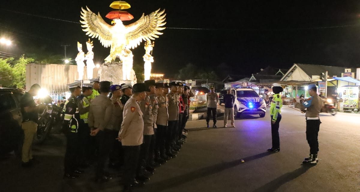 Polres Pesawaran Gelar KRYD Malam Libur, Satlantas Fokuskan Pengamanan dan Kelancaran Arus Lalu Lintas di Wilayah Gedong Tataan