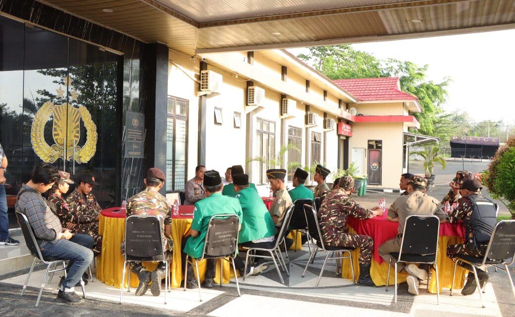 Silaturahmi Kapolres Pesawaran bersama GP Ansor dan Banser, Komitmen Jaga Bumi Andan Jejama Tetap Kondusif