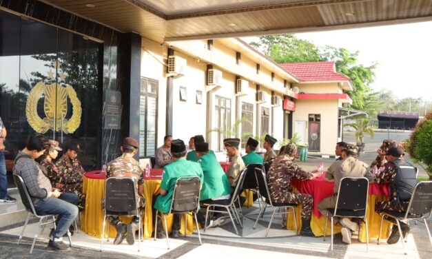 Silaturahmi Kapolres Pesawaran bersama GP Ansor dan Banser, Komitmen Jaga Bumi Andan Jejama Tetap Kondusif