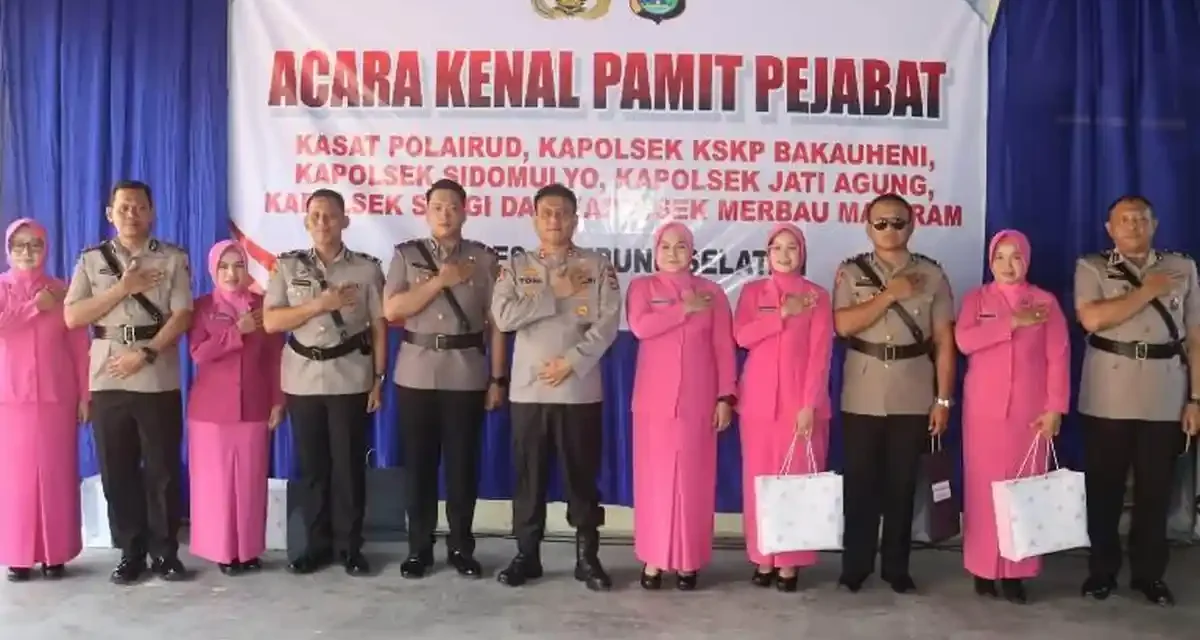 Satu Kasat dan Lima Kapolsek di Polres Lampung Selatan Dimutasi