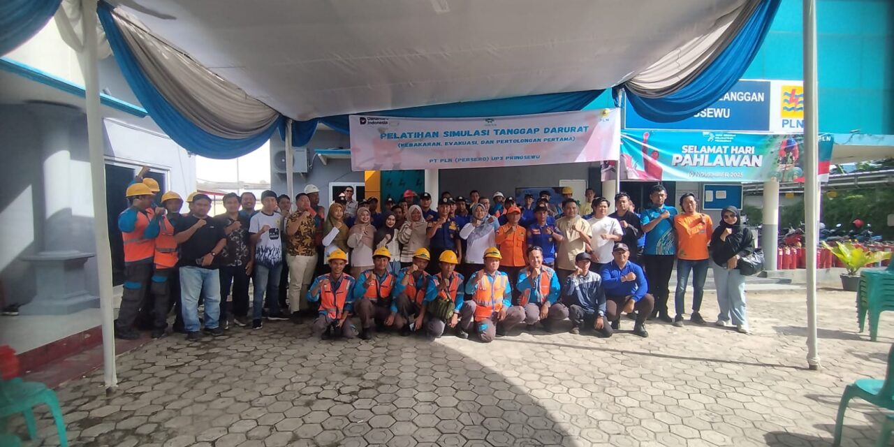 Perkuat Budaya K3, PLN UP3 Pringsewu Latih Personel Lewat Simulasi Tanggap Darurat