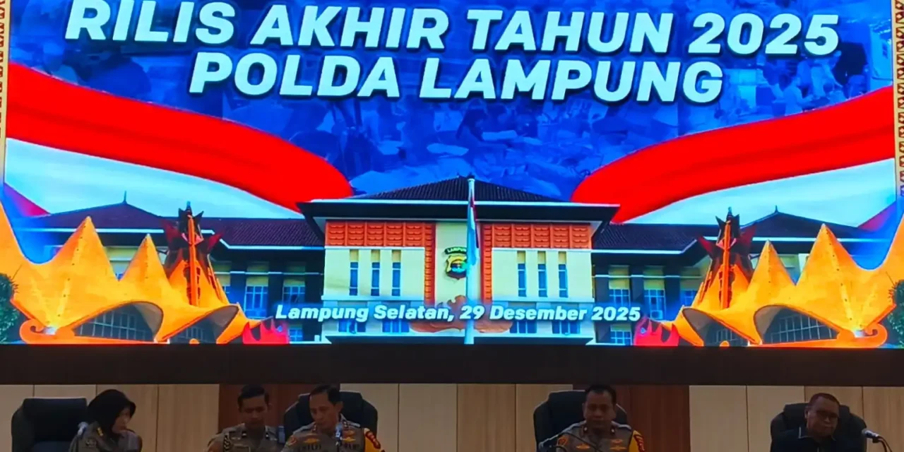 Polda Lampung Gelar Rilis Akhir Tahun 2025, Dengan Capaian Kinerja